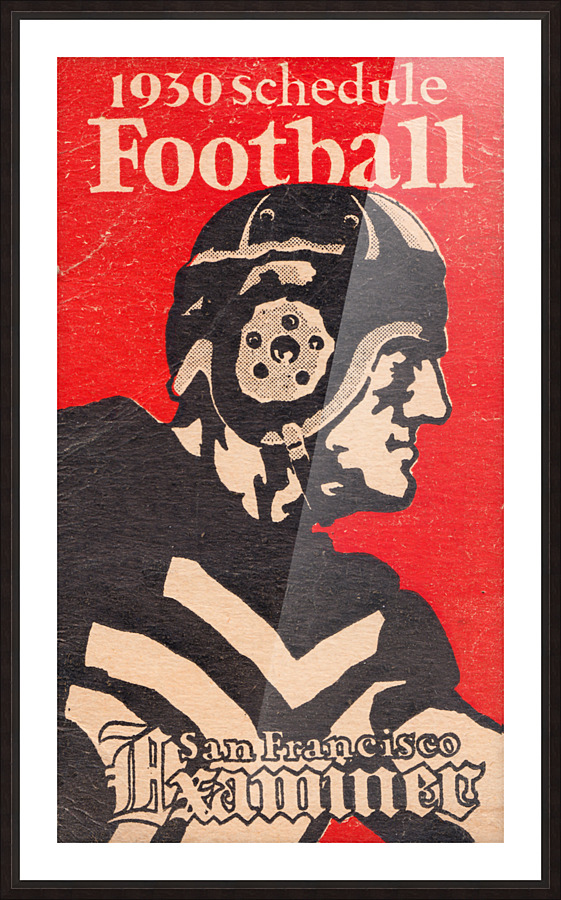 1930 san francisco examiner football art Picture Frame print