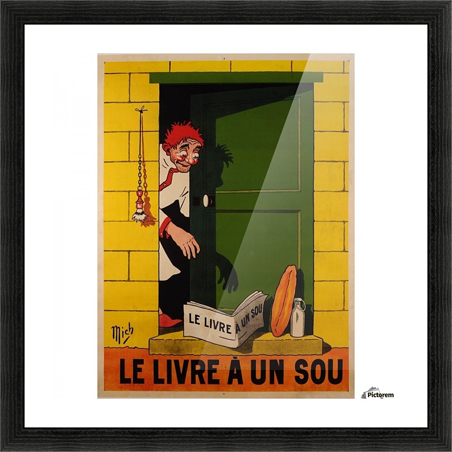 Le Livre a un sou Picture Frame print