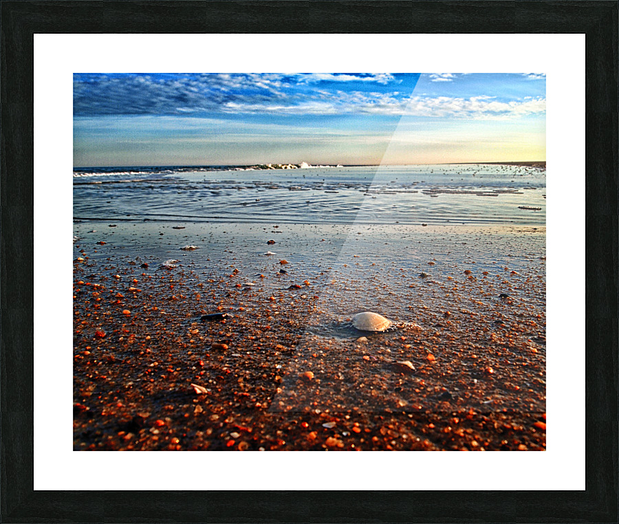 Pebble Beach at Fenwick Island Delaware Picture Frame print
