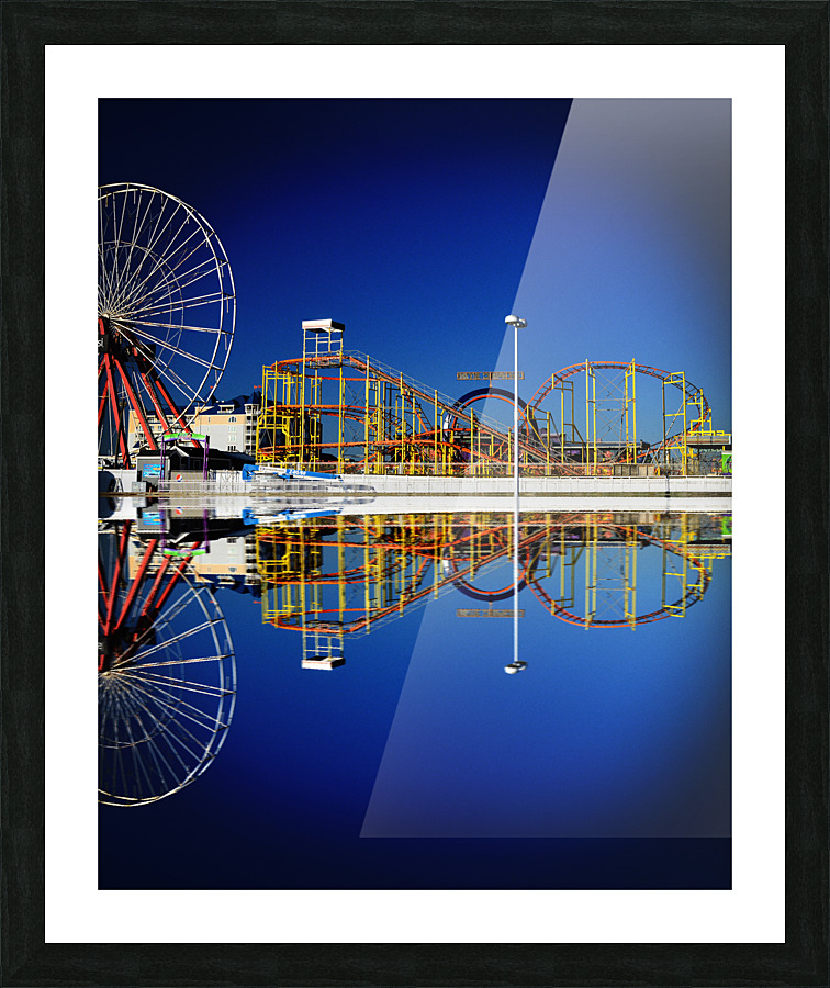 Ocean City Amusement Pier Reflections Picture Frame print