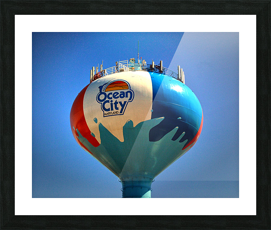 Beach Ball Water Tower in Ocean City Maryland Picture Frame print