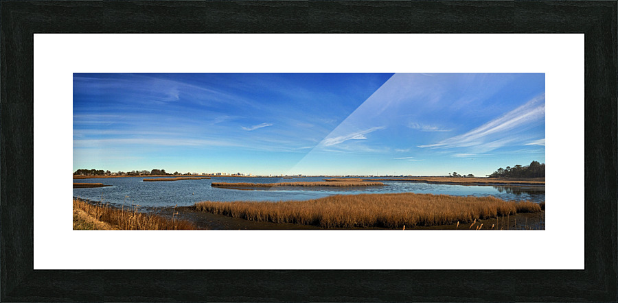 Ocean City Skyline Panorama from Assawoman Bay Picture Frame print