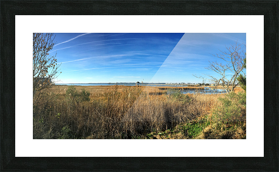 Ocean City Marsh and Pier Panorama Picture Frame print