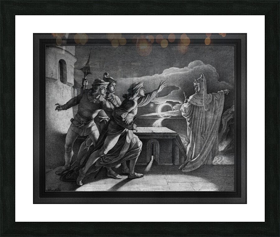 Hamlet and the Ghost of his Father by Adam Vogler Old Masters Classical Art Reproduction Picture Frame print