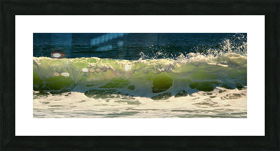 Green Wave Panorama Seascape Picture Frame print