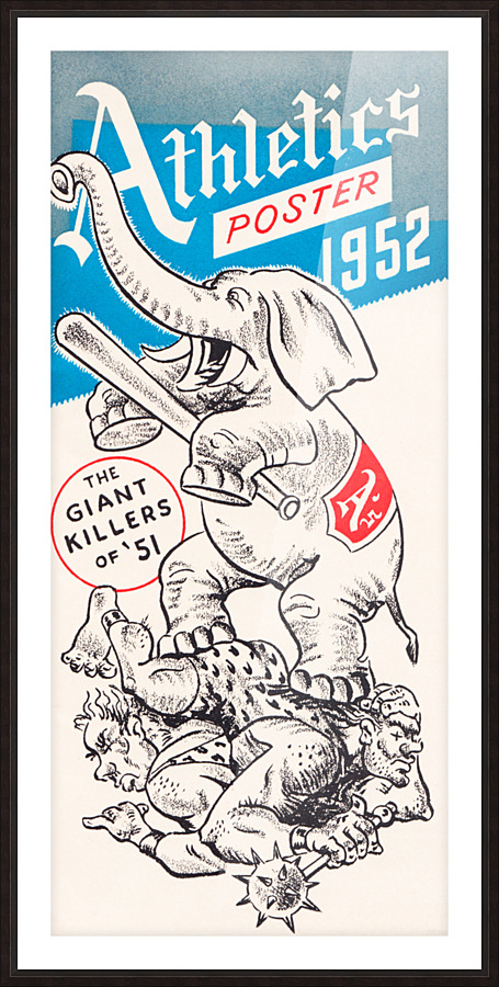 1952 Philadelphia Athletics Baseball Poster Picture Frame print