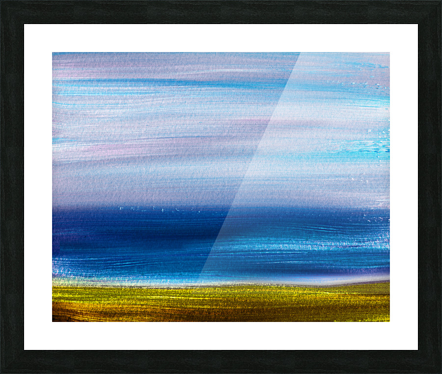 Beach Art Ocean Seascape Sea View Painting For Home Interior Decor III  Impression encadrée