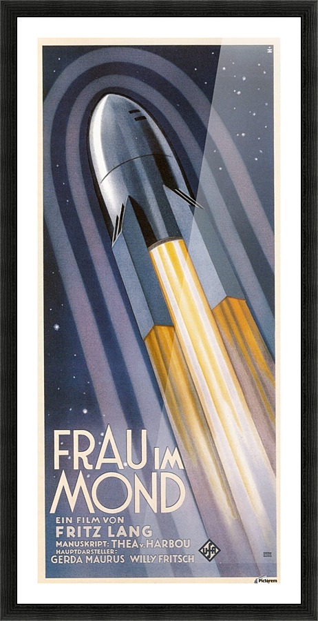 Frau im Mond Picture Frame print