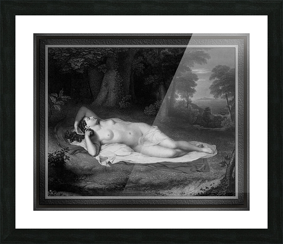 Ariadne Engraving by Asher Brown Durand Classical Fine Art Old Masters Reproduction Picture Frame print