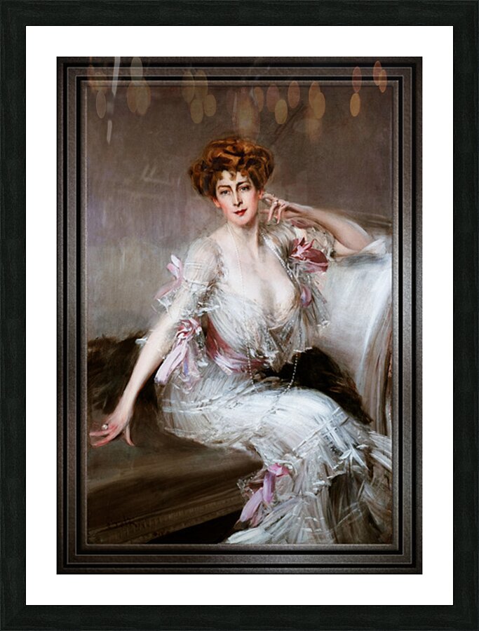 Portrait Of Anna Elizabeth Hansen by Giovanni Boldini Classical Art Old Masters Reproduction Picture Frame print