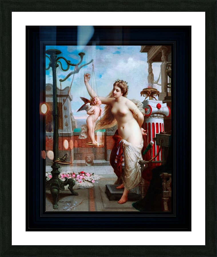 Venus Weighs Cupid Against A Butterfly by Henri-Pierre Picou Old Masters Classical Art Reproduction Picture Frame print