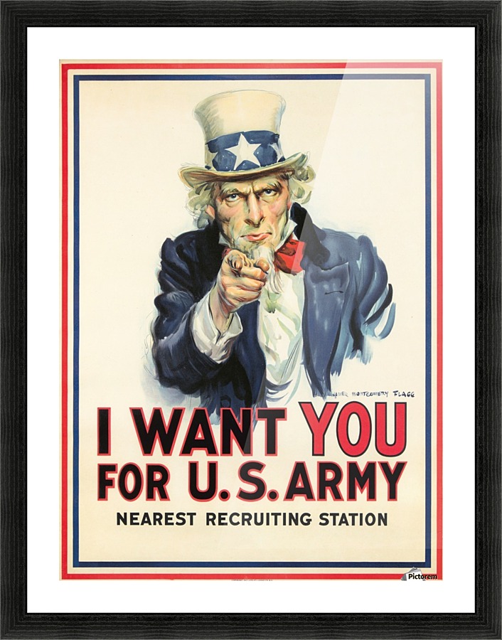 I Want You, 1917 Picture Frame print