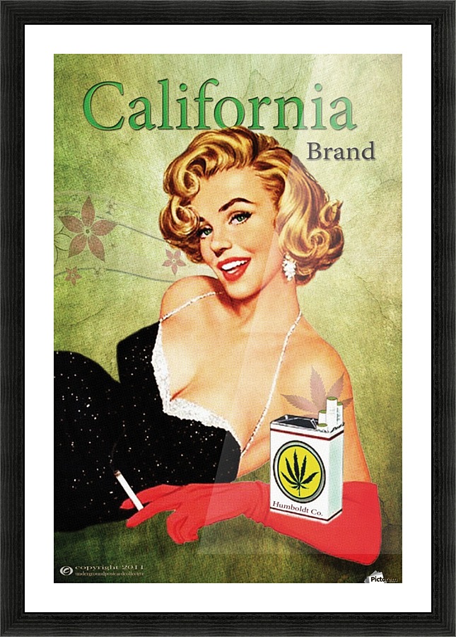 Poster California Brand Glove Picture Frame print
