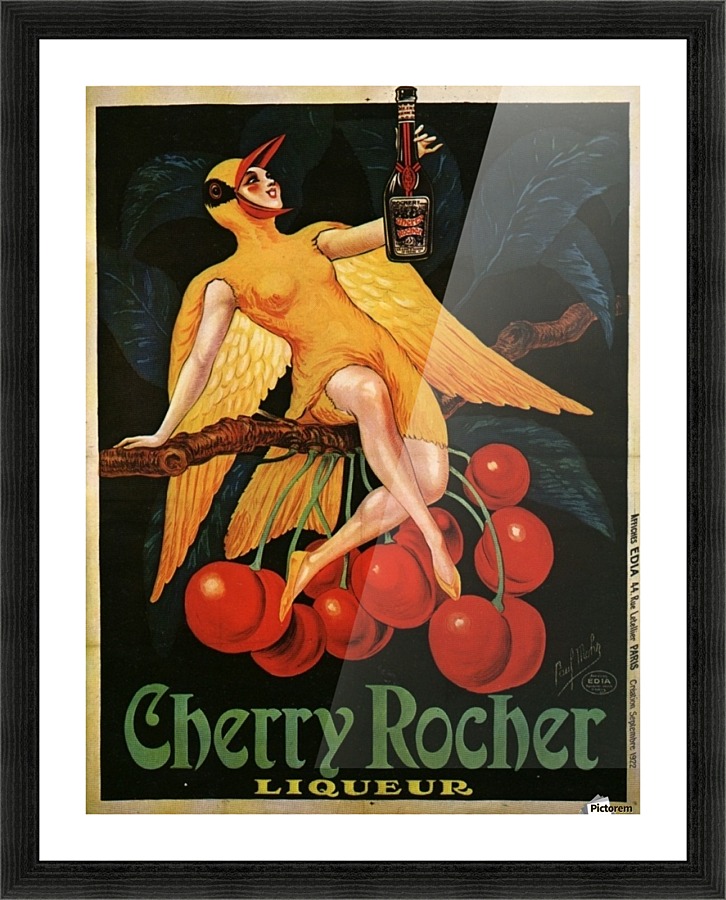Cherry Rocher Liqueur 1922 Picture Frame print