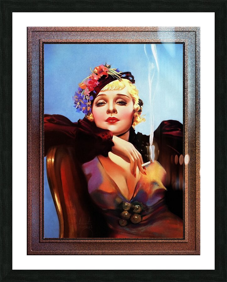 Portrait Of Anna Sten by Alberto Vargas Pin-Up Girl Vintage Art Picture Frame print