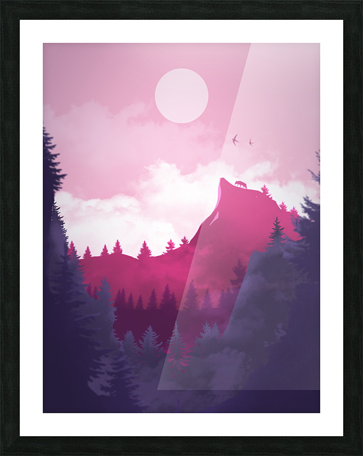 Purple Mountain Picture Frame print