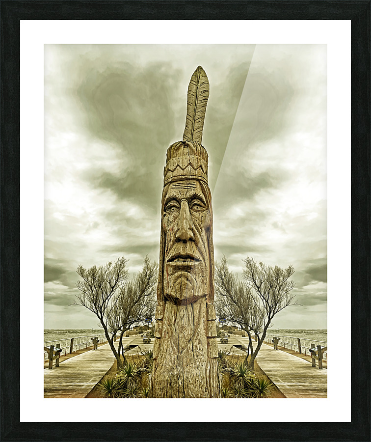 Assateague Indian at the OC Inlet in goldtone Picture Frame print