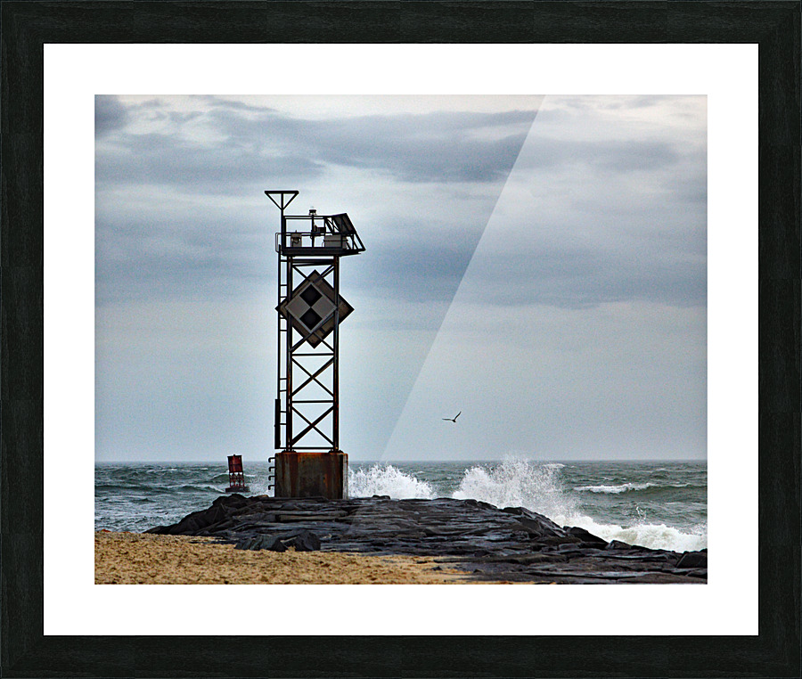 Ocean City Inlet Jetty Light Marker Picture Frame print