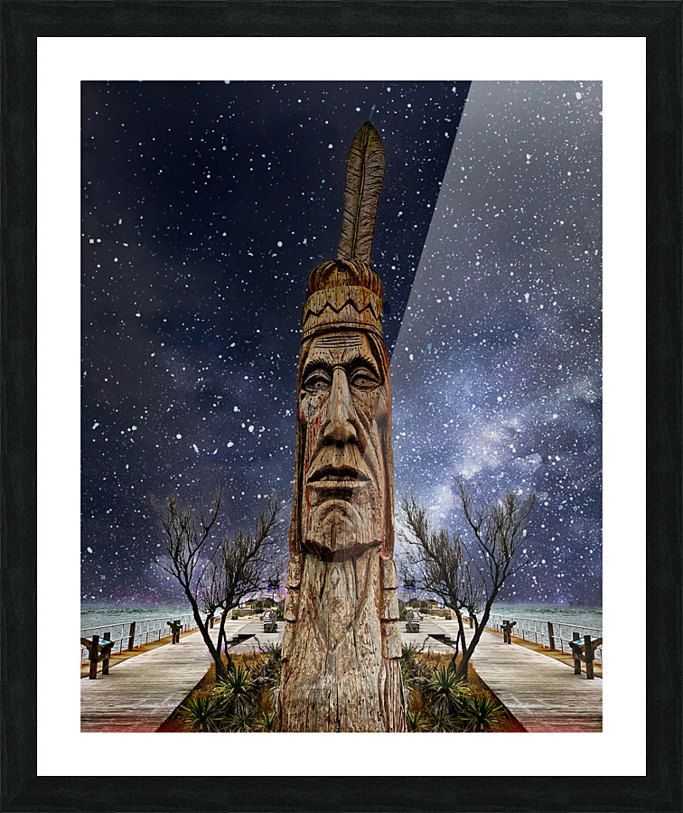 Assateague Indian at the OC Inlet Night Sky Picture Frame print