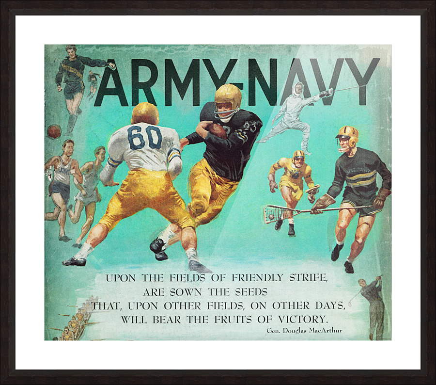 1965 Army Navy Sports Poster Picture Frame print