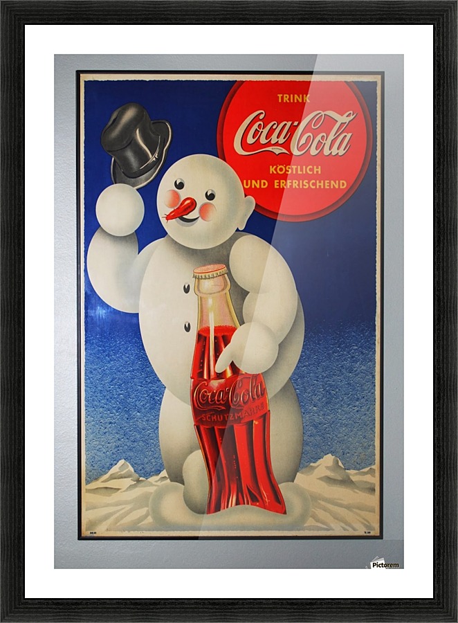 Coca Cola retro poster Picture Frame print