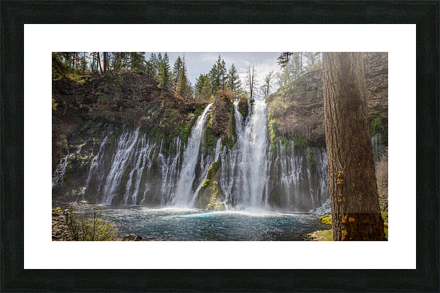 Burney Falls 3 Piece from the Bottom Picture Frame print