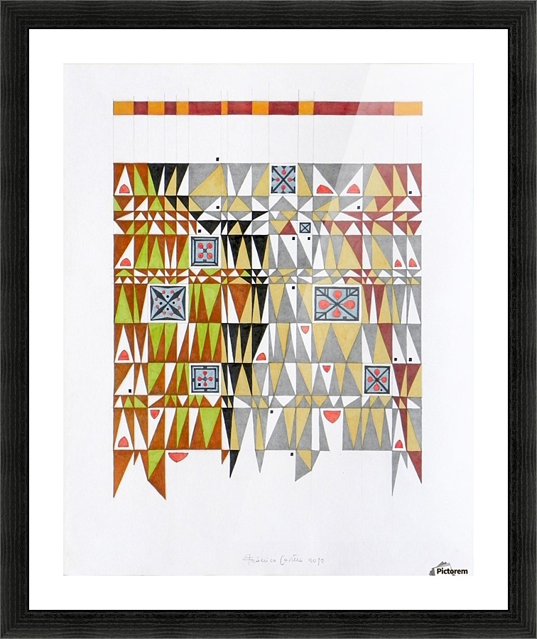 tetris number 6 Picture Frame print
