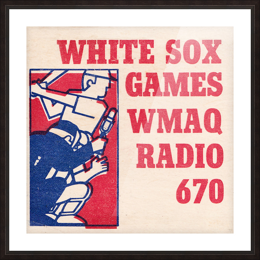 WMAQ Radio 670 Chicago White Sox Vintage Art Picture Frame print