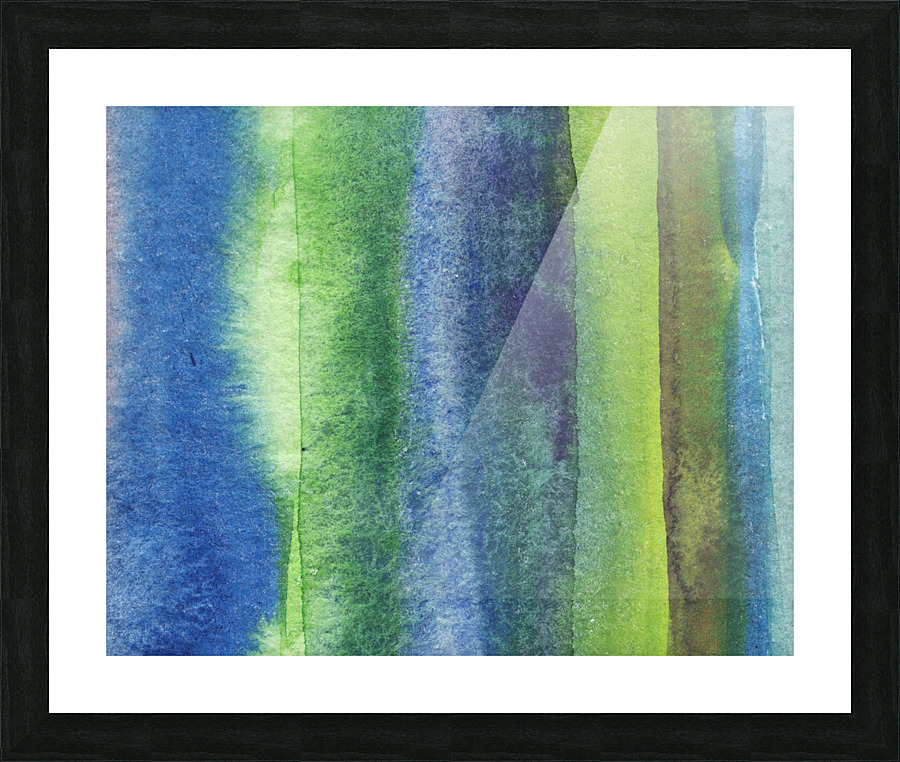 Ocean And Sea Beach Coastal Art Organic Watercolor Abstract Lines IV Impression et Cadre photo