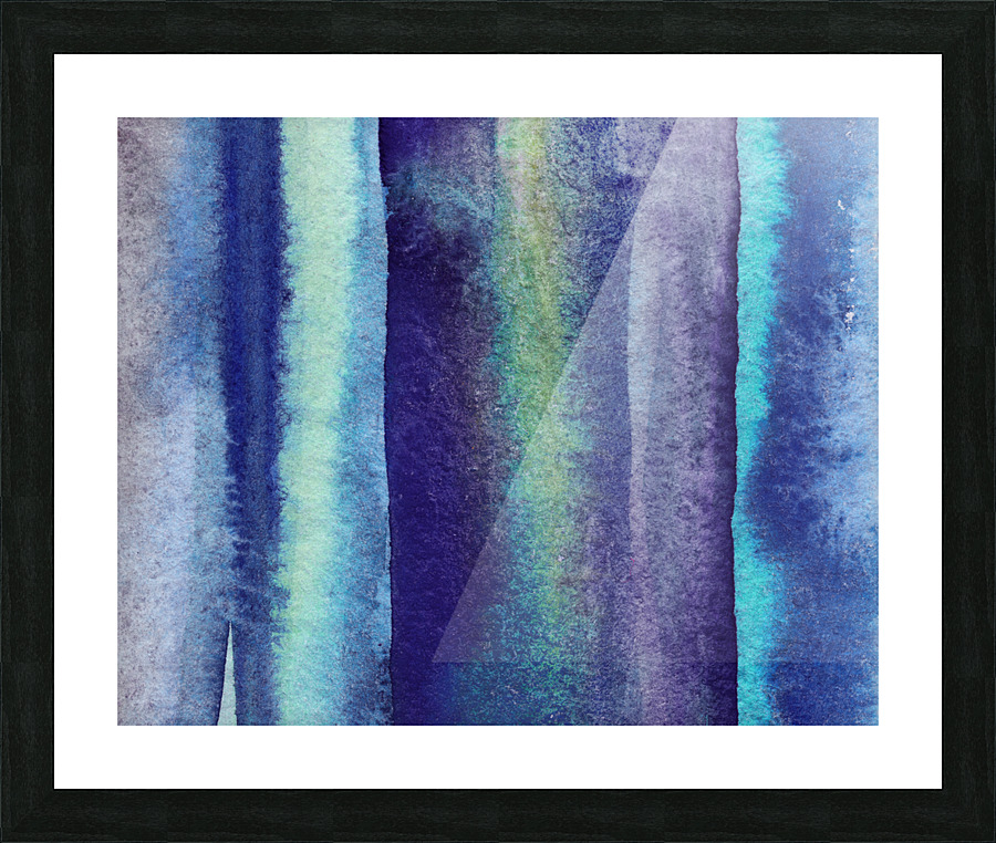 Ocean And Sea Beach Coastal Art Organic Watercolor Abstract Lines V Picture Frame print