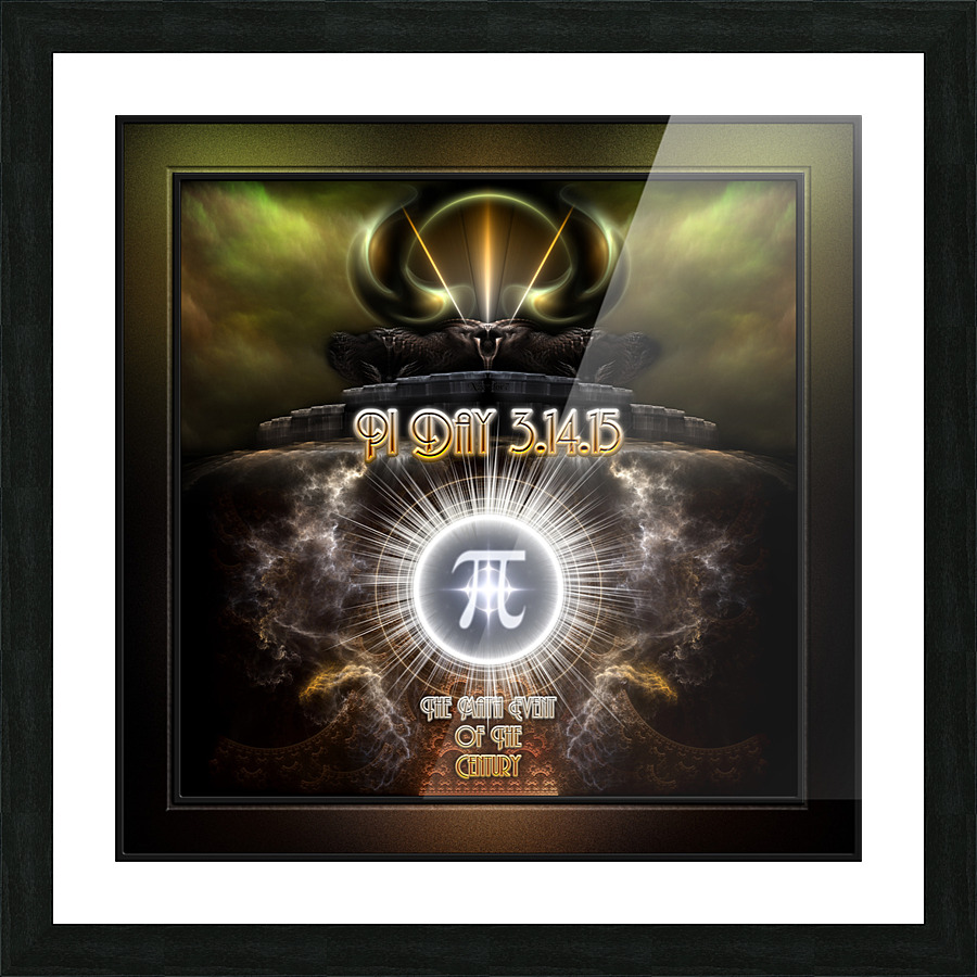 Pi Day 3.14.15 Star Blaze Fractal Art Composition Picture Frame print