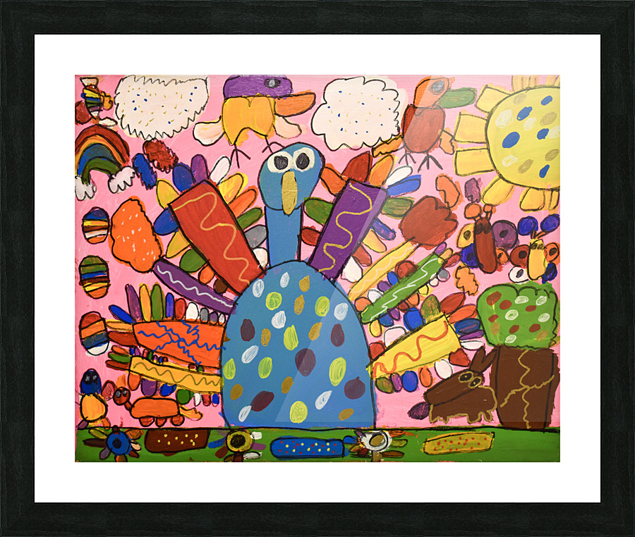 Billy the Peacock. Emily D  Framed Print Print