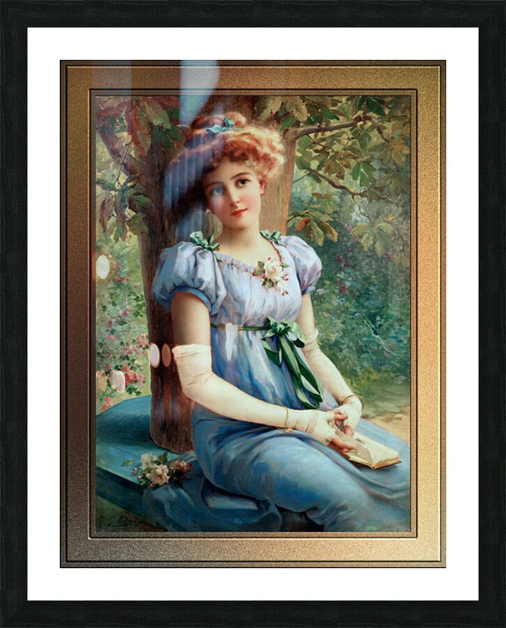 A Sweet Glance by Emile Vernon Fine Art Xzendor7 Old Masters Reproductions Picture Frame print