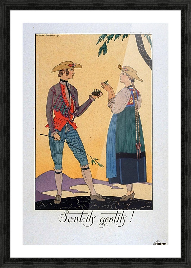 Sont ils gentils vintage poster Picture Frame print
