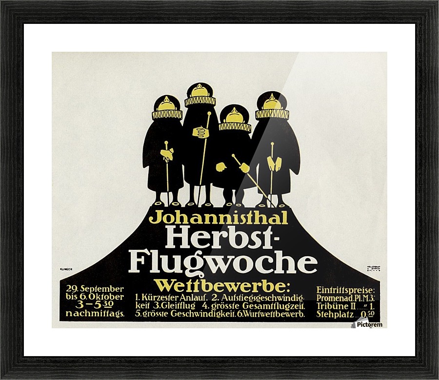Johannisthal Herbst - Flugwoche old poster Picture Frame print