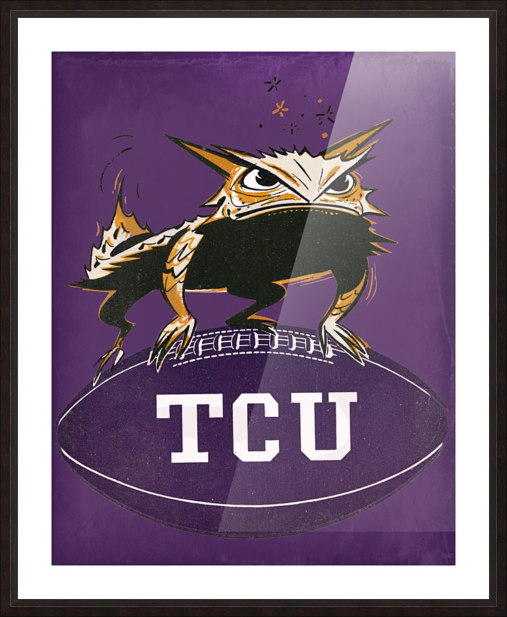 1957 TCU Vintage Football Art Picture Frame print
