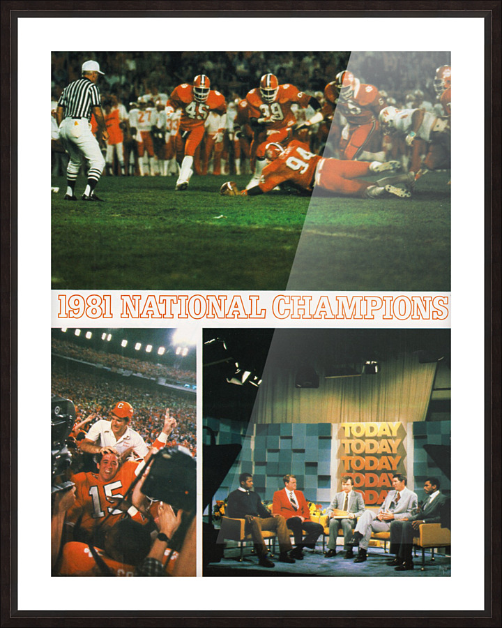 1981 National Champions Clemson Football Poster Picture Frame print