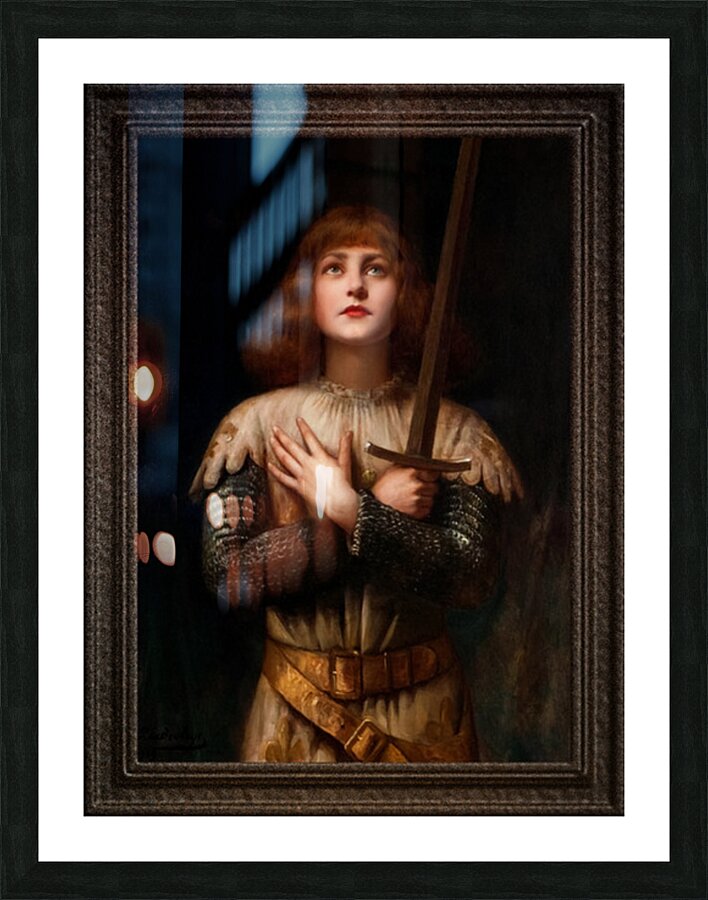 Sainte Jeanne dArc by Paul Antoine De La Boulaye Xzendor7 Old Masters Reproductions Picture Frame print