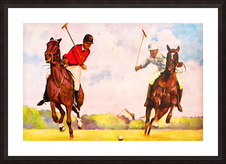 1933 Vintage Polo Art Picture Frame print