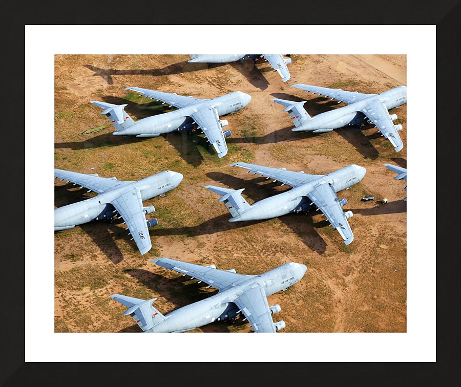 Retired Military C-5 Galaxy Airplanes Picture Frame print