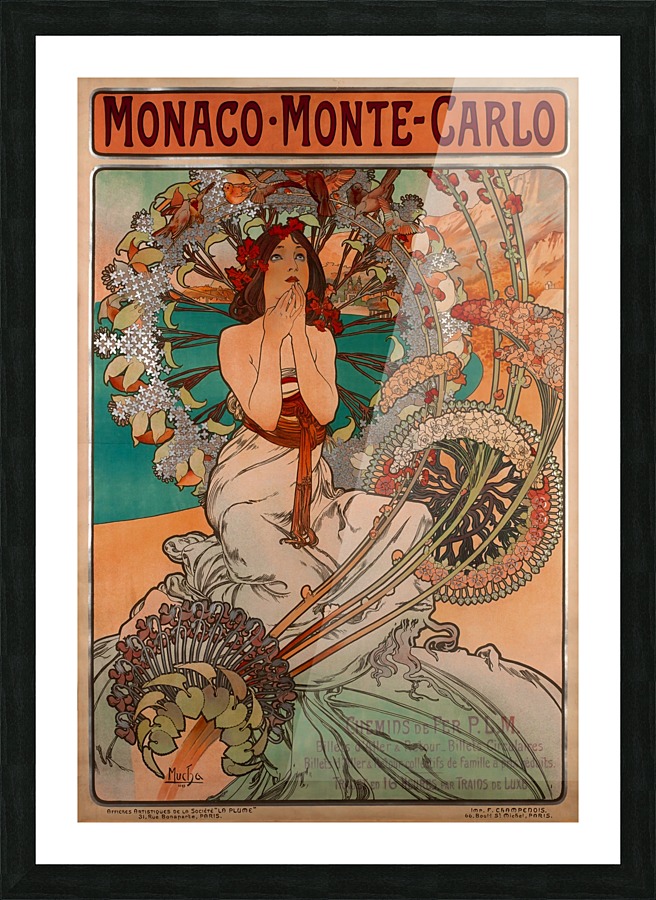 Monaco by Alphonse Mucha Picture Frame print