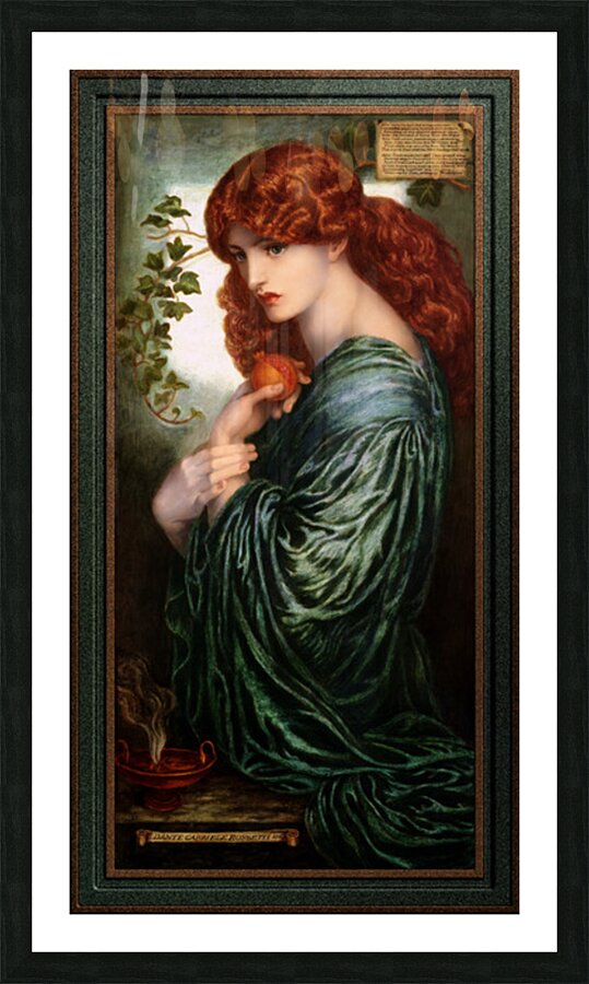 Proserpine by Dante Gabriel Rossetti Fine Art Xzendor7 Old Masters Reproductions  Framed Print Print