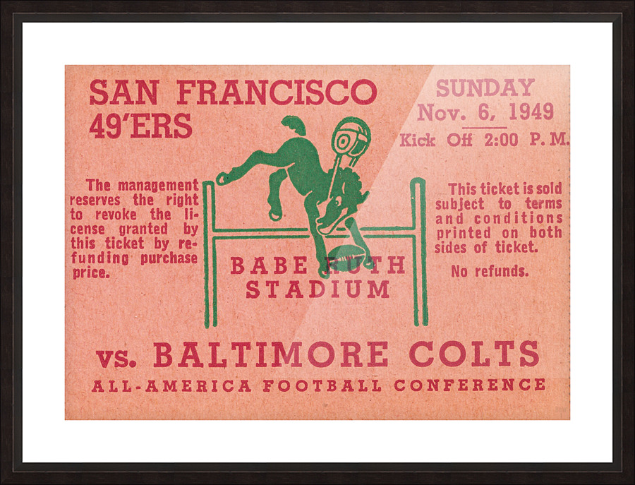 1949 Baltimore Colts vs. San Francisco 49ers Picture Frame print