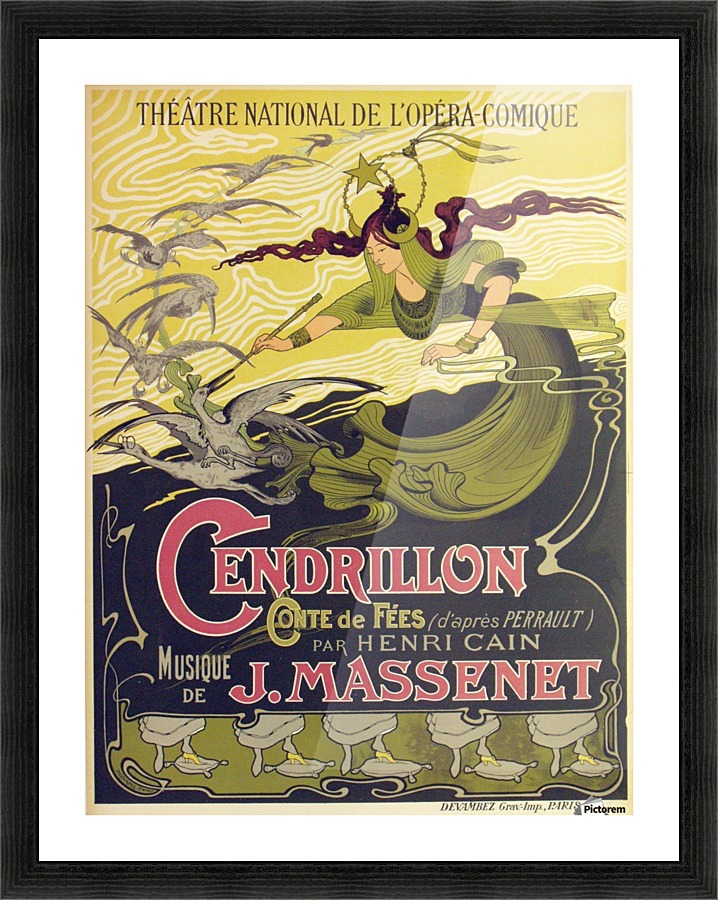 Original Cendrillon Poster, 1899 Picture Frame print