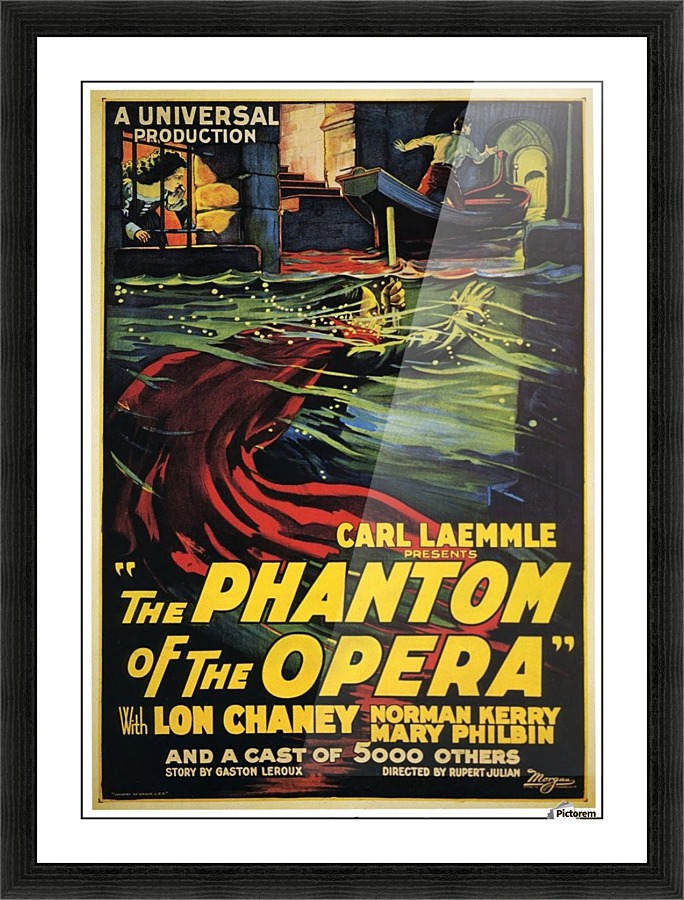 The Phantom of the Opera Vintage Film Poster Picture Frame print