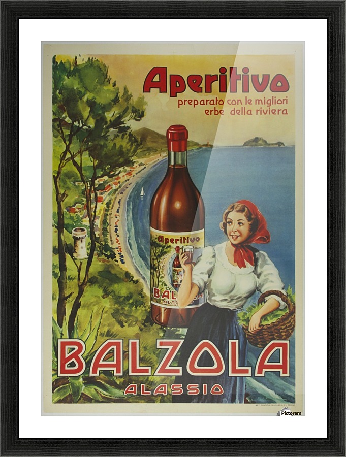 Aperitivo Balzola Original Poster Picture Frame print
