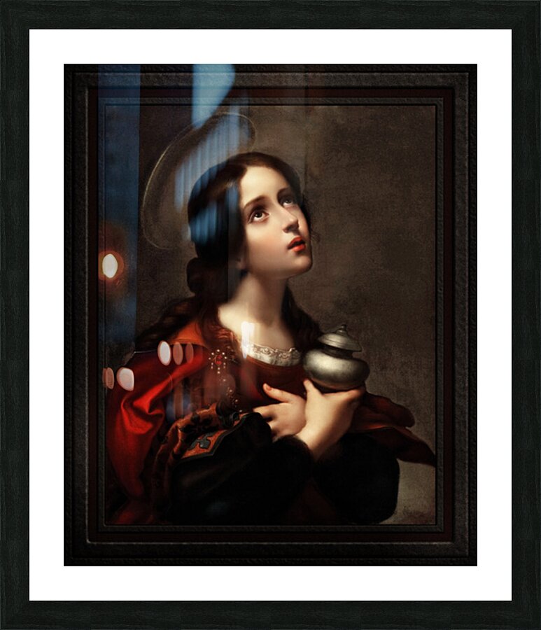 Mary Magdalene by Carlo Dolci Classical Art Xzendor7 Old Masters Reproductions Picture Frame print