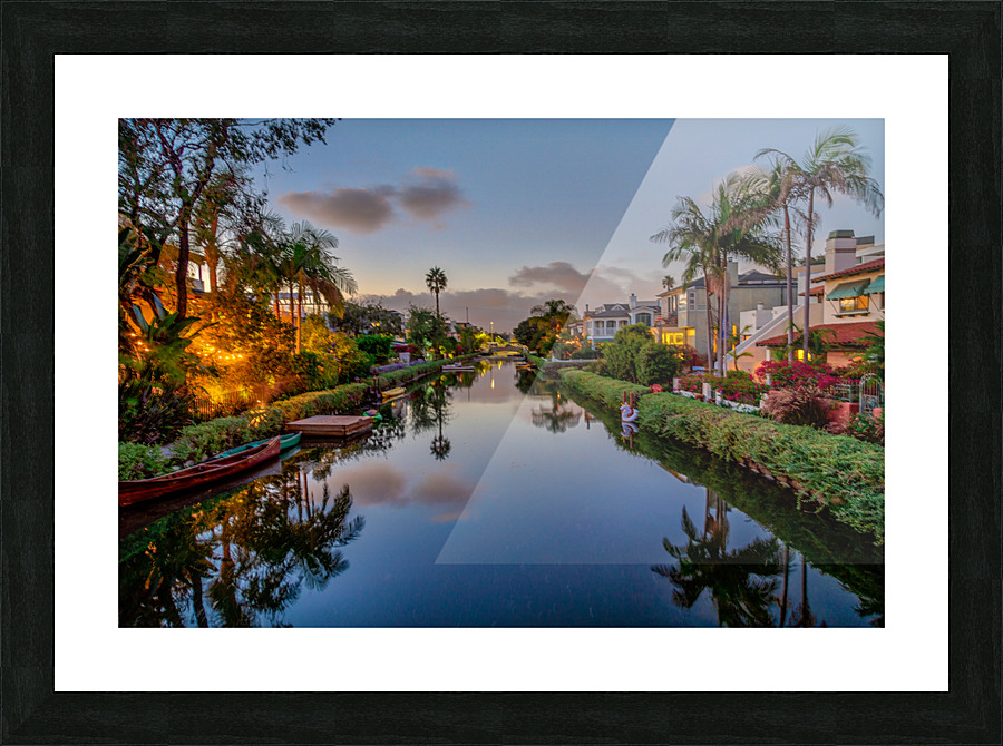 Venice Canal At Twilight Picture Frame print
