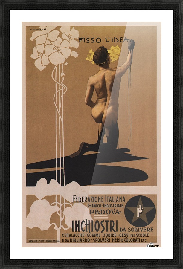 Fisso lidea poster Marcello Dudovich 1899  Framed Print Print