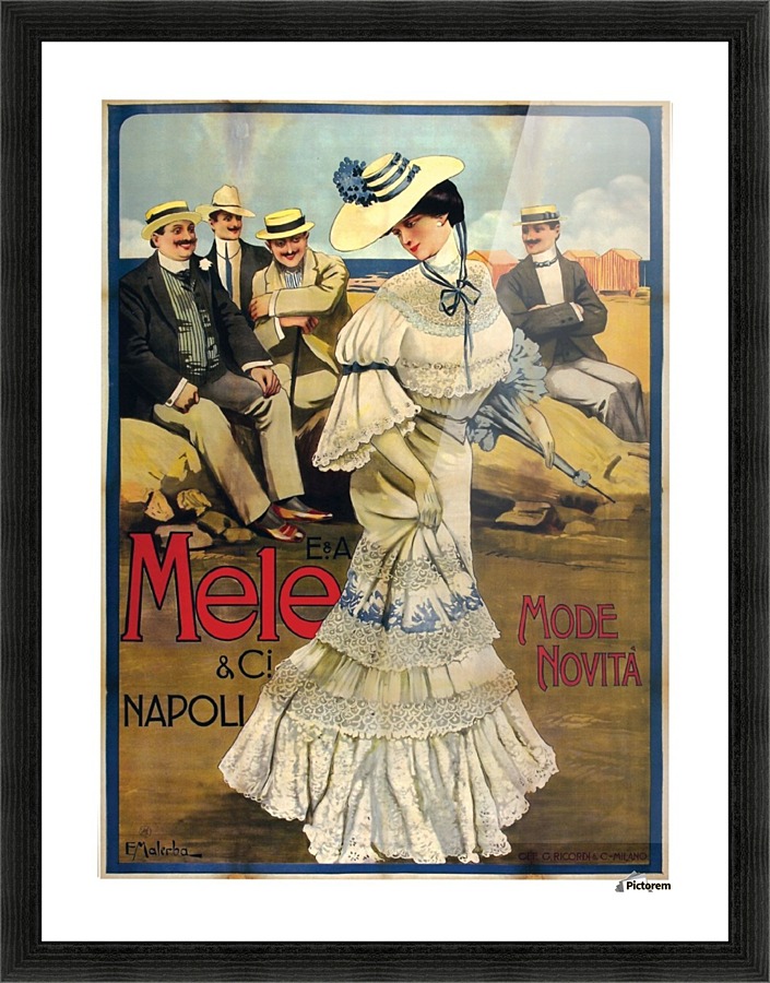 Italian Fashion advertising poster  Framed Print Print